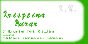 krisztina murar business card